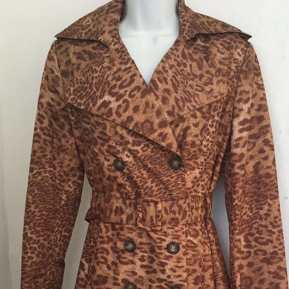 Calvin Klein Jackets & Blazers - Calvin Klein Woman Trench Coat Animal Print Small